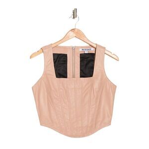 Walter Baker Imani Pink Leather Corset Top Size XS NWOT $398 MSRP